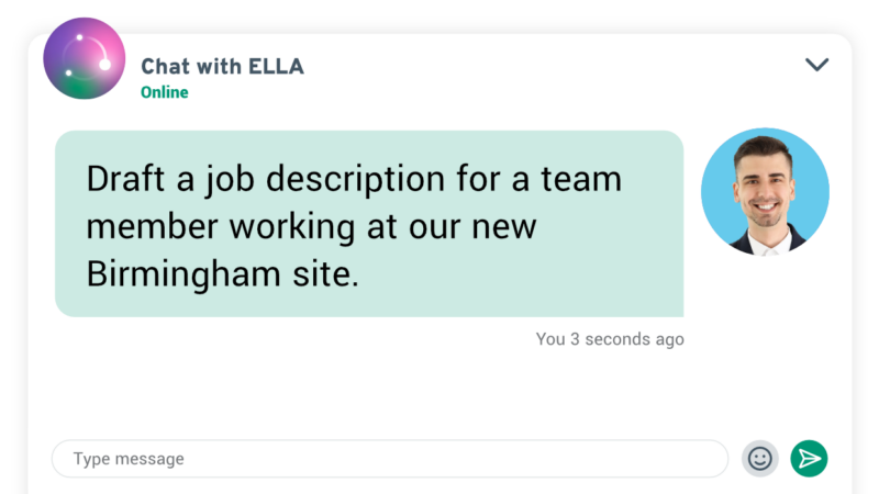 AI for HR - ELLA Draft a job description for a