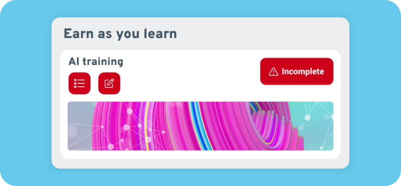 Earn as you learn - AI training 